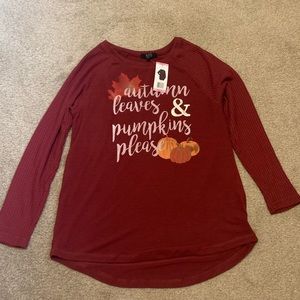 NWT fall long sleeve shirt
